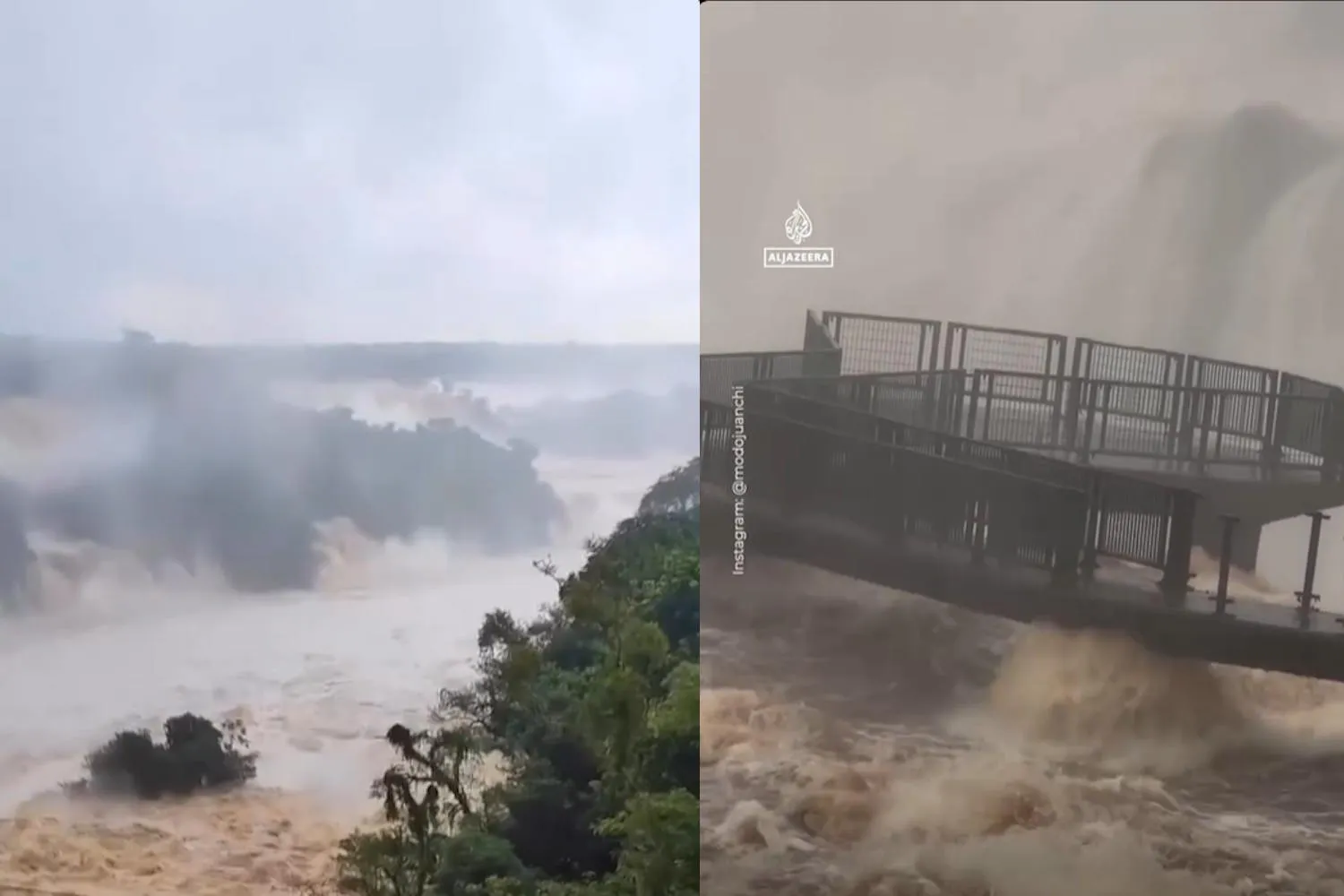 Chiuse le cascate dell’Iguazú, travolte da una piena impressionante: 12 milioni di litri d’acqua al secondo (e c’entra El Niño)